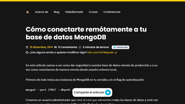Cómo conectarte remótamente a tu base de datos MongoDB