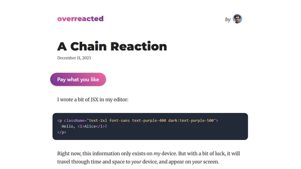 A Chain Reaction