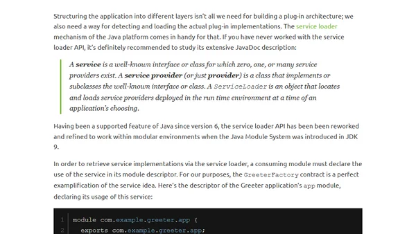 Plug-in Architectures With Layrry and the Java Module System