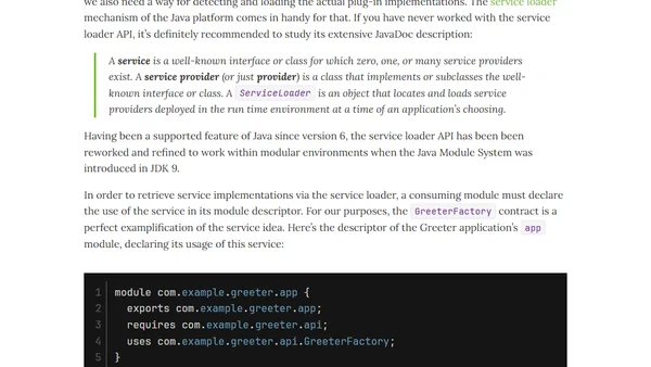 Plug-in Architectures With Layrry and the Java Module System