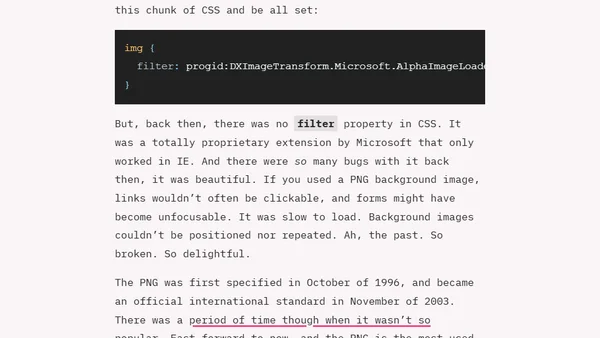 A Brief History of the PNG