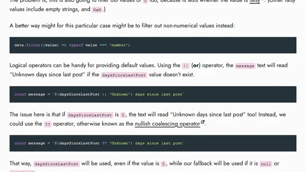 Handling Null, Undefined and Zero Values in JavaScript