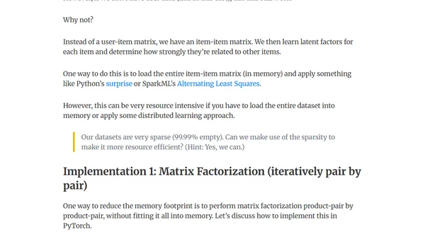 Building a Strong Baseline Recommender in PyTorch, on a Laptop