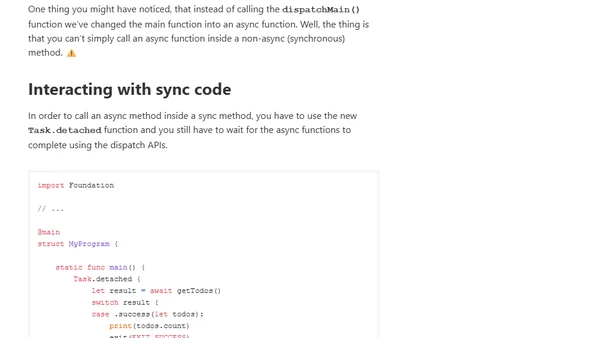 Introduction to async/await in Swift