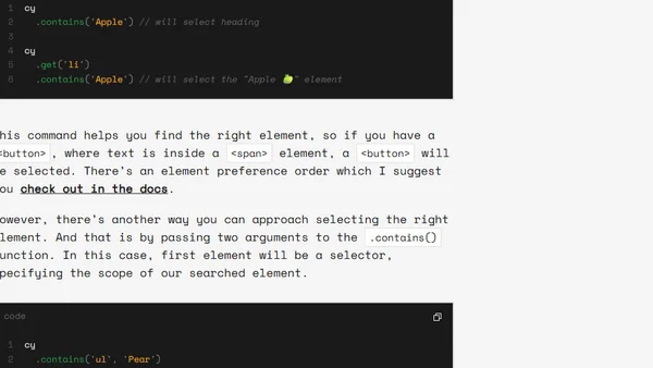 .contains() - an overlooked gem in Cypress