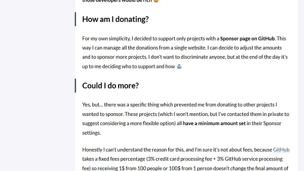 New Year resolution: sponsoring some of the open source projects I use