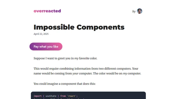 Impossible Components