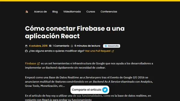 Cómo conectar Firebase a una aplicación React