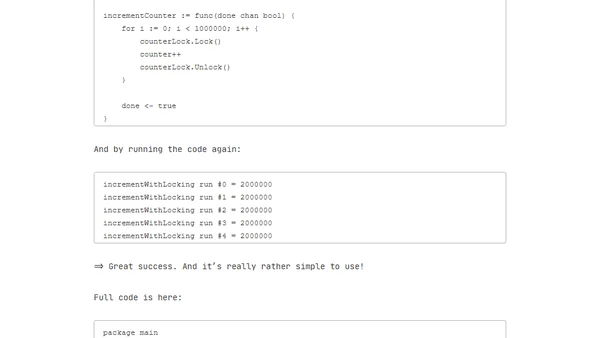 Concurrency in Golang and the importance of using locks