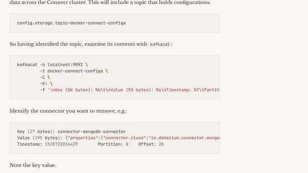Deleting a Connector in Kafka Connect without the REST API