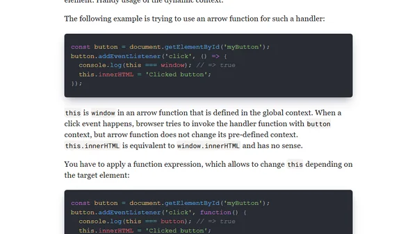 When 'Not' to Use Arrow Functions
