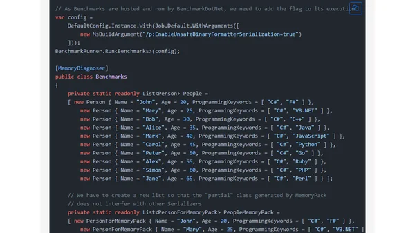 A replacement for BinaryFormatter in .NET 8