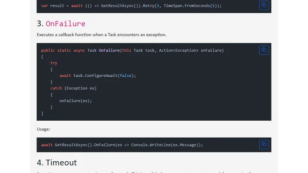 5 useful extensions for Task<T> in .NET