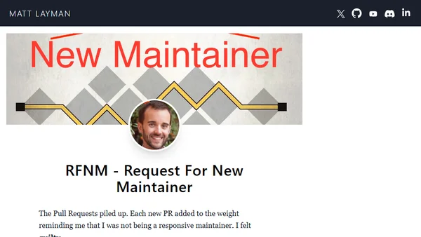 RFNM - Request For New Maintainer