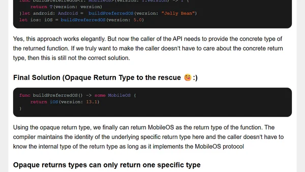 Understanding Opaque Return Types in Swift