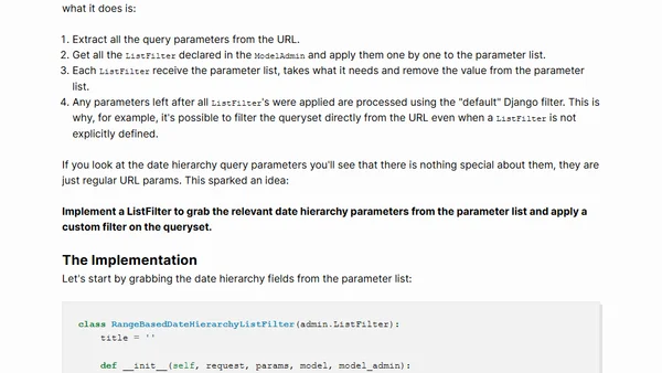 Django Admin Range-Based Date Hierarchy