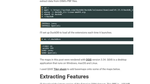 Extracting OSM Features