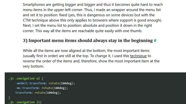 Demo - Responsive Pop-out Menu