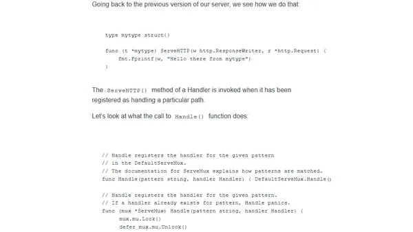 HandlerFunc, Handle and DefaultServeMux in Go