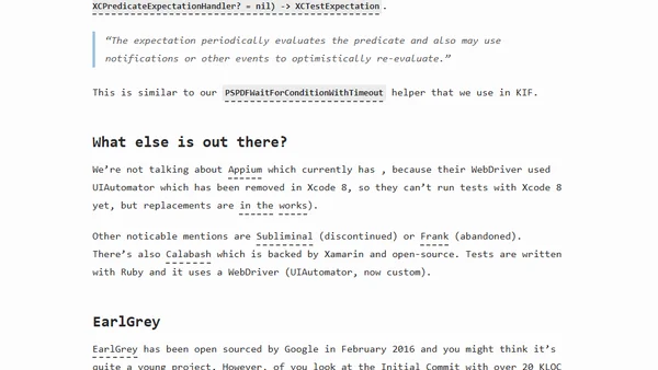 UI testing on iOS, without busy waiting