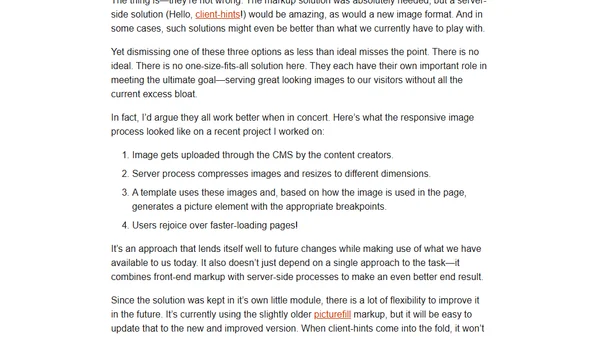 Don't Wait on Responsive Images