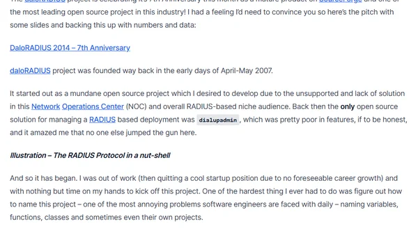 daloRADIUS 7th Anniversary – 2014 Wrap-up