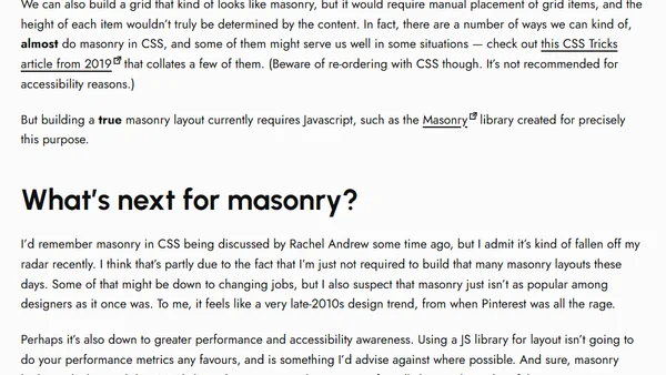 Masonry? In CSS?!