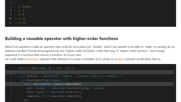 RxJS Operators In-Depth - Part 1 - The Basics