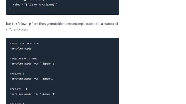 Terraform - FotD - signum()