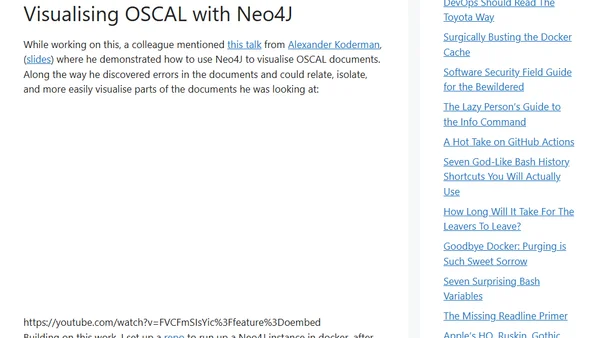 Exploring OSCAL Using Neo4J