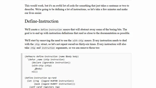 CHIP-8 in Common Lisp: The CPU