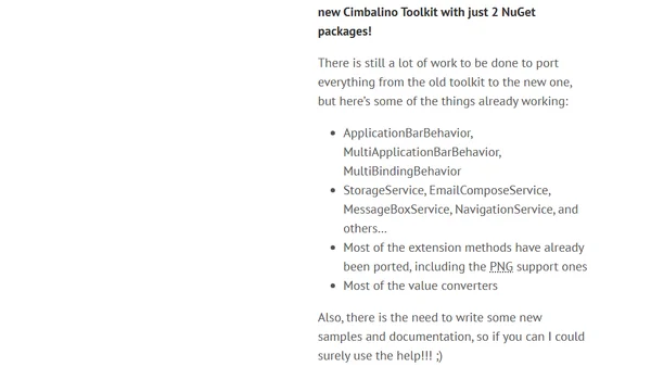Cimbalino Toolkit 1.0.0