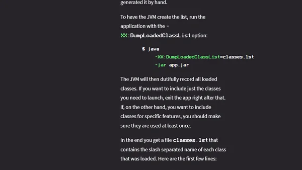 Improve Launch Times On Java 13 With Application Class-Data Sharing