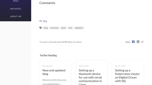 Update on blog migration