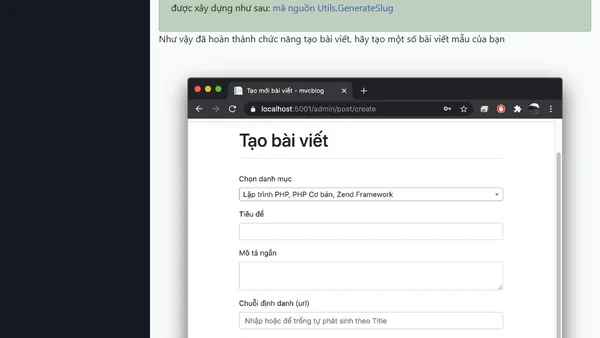 (ASP.NET Core MVC) Xây dựng ứng dụng mẫu - Các bài Post của Blog (phần 3)