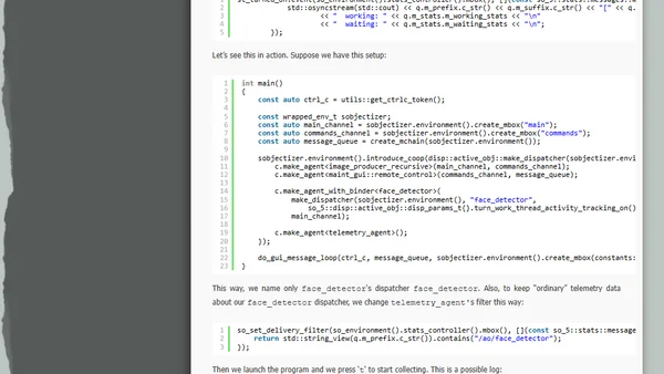 SObjectizer Tales – 25. Runtime telemetry