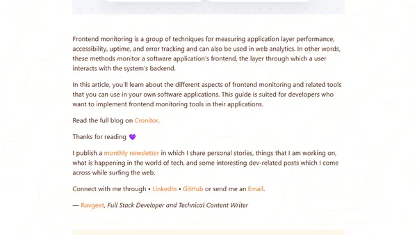 Frontend Monitoring: A Complete Guide