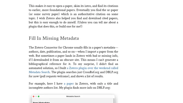 How I Write a Related Work Section with Zotero and Overleaf