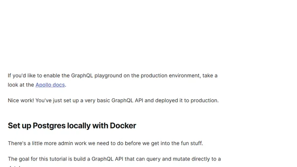 Setup & Deploy a GraphQL server with Apollo, Prisma, Heroku & Postgres