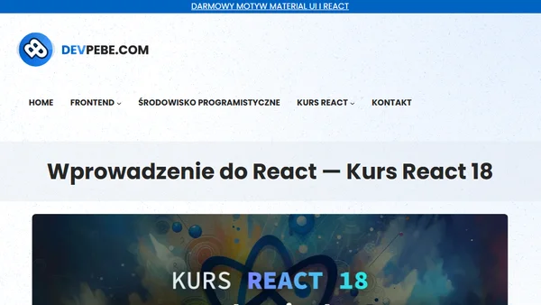 Wprowadzenie do React — Kurs React 18