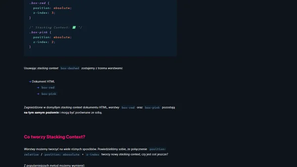 Dlaczego z-index nie działa?