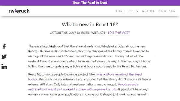 What's new in React 16?