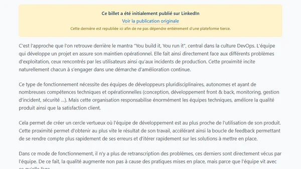 You run it, You build it