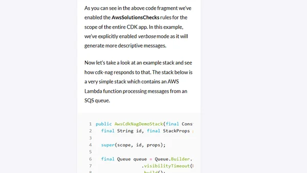 Improve AWS security and compliance with cdk-nag