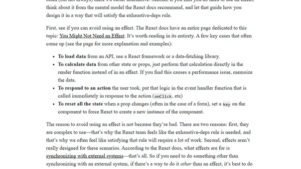 Don't Sleep on Exhaustive Dependencies