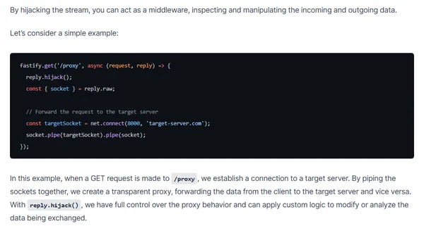 Avoid Fastify's reply.raw and reply.hijack Despite Being A Powerful HTTP Streams Tool