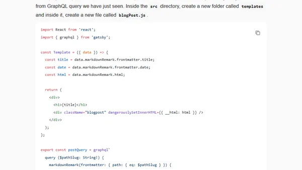 How To Build A Blog From Scratch With React, Markdown, GraphQL and Gatsbyjs