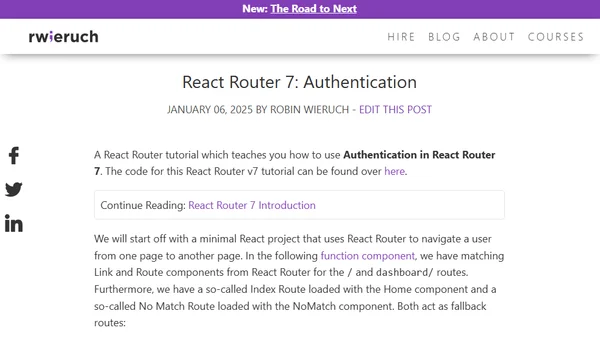 React Router 7: Authentication