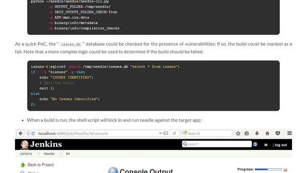 Needle meets Jenkins: how to include Needle in your CI pipeline