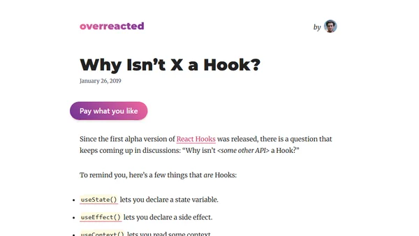 Why Isn’t X a Hook?